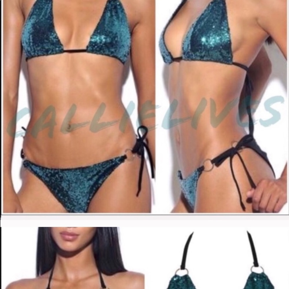 COPY - BRILLIANT “BLUE TEAL” SEQUIN SWIMSUIT!!!